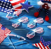 American Flag Independence Day Louver Festival Decoration Adult Glasses Frame main image 1