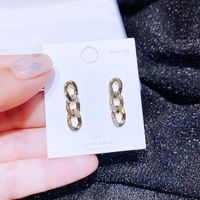 Women's Ins Style Fashion Geometric Copper Earrings Inlaid Zircon Zircon Drop Earrings main image 2