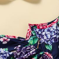 2022 New Fashion Cute Little Girl Colorful Hydrangea Printed Tank Top Dress main image 5