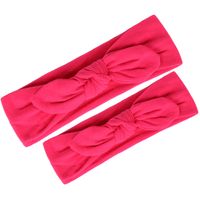 Mother Baby Rabbit Ears Hair Accessories Headband Knotted Bow Hairband Hairband Parent-child Stretch Cotton Headband Wholesale sku image 3