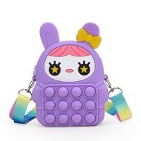 Mignon De Bande Dessinée Anime Silicone Porte-monnaie Presse Bulle Concave Bandoulière Sac sku image 1