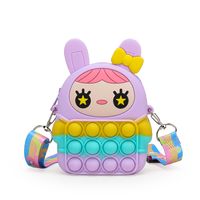 Mignon De Bande Dessinée Anime Silicone Porte-monnaie Presse Bulle Concave Bandoulière Sac sku image 5