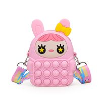 Niedlichen Cartoon Anime Silikon Geldbörse Presse Blase Konkaven Crossbody-tasche sku image 8