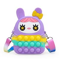 Mignon De Bande Dessinée Anime Silicone Porte-monnaie Presse Bulle Concave Bandoulière Sac sku image 11