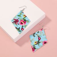 1 Pair Casual Simple Style Sunflower Star Imitation Leather Drop Earrings main image 1