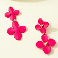 Ins Style Sweet Flowers Alloy Inlay Rhinestones Women's Ear Studs main image 3