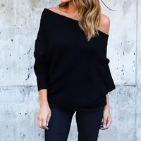 2022 New Sexy Off Shoulder Doll Sleeve Threaded T-shirt Top Women's sku image 19