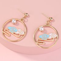 1 Pair Simple Style Classic Style Color Block Alloy Drop Earrings main image 5