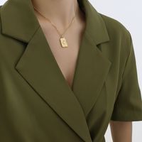 Einfacher Stil Quadratisch Schmetterling Titan Stahl Überzug Halskette sku image 2