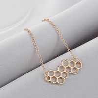 Fashion Simple Creative Honeycomb Geometric Women's Alloy Bracelet main image 5