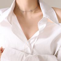 Moda Forma De Corazón Acero De Titanio Chapado En Oro Esposas Collar sku image 1