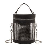Women's Pu Leather Geometric Vintage Style Fashion Chain Bucket Zipper Crossbody Bag Bucket Bag sku image 1