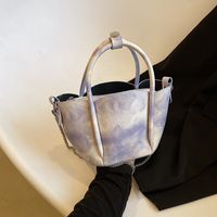 Women's Vintage Style Fashion Gradient Color Chain Bucket Type Zipper Pu Leather Shoulder Bag Handbag Bucket Bag main image 1