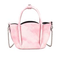 Women's Vintage Style Fashion Gradient Color Chain Bucket Type Zipper Pu Leather Shoulder Bag Handbag Bucket Bag main image 3