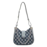 Mujeres Estilo Vintage Estilo Clásico Bloque De Color Lingge Cuadrado Hebilla Magnética Lienzo Bolsa De Hombro Bolsa Para Las Axilas sku image 1