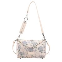 Elegant Floral Flower Square Zipper Shoulder Bag Handbag main image 5