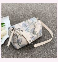 Elegant Floral Flower Square Zipper Shoulder Bag Handbag sku image 1