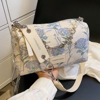 Elegant Floral Flower Square Zipper Shoulder Bag Handbag main image 2