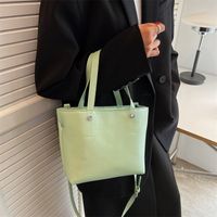 Femmes Faux Cuir Couleur Unie Mode Seau Fermeture Éclair Sac Bandoulière main image 5