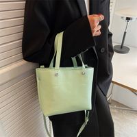 Women's Pu Leather Solid Color Fashion Bucket Zipper Crossbody Bag main image 5