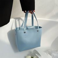 Women's Pu Leather Solid Color Fashion Bucket Zipper Crossbody Bag main image 1