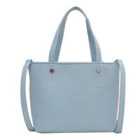 Women's Pu Leather Solid Color Fashion Bucket Zipper Crossbody Bag sku image 4