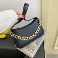 Fashion Solid Color Chain Square Zipper Shoulder Bag Handbag main image 5