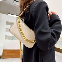 Fashion Solid Color Chain Square Zipper Shoulder Bag Handbag main image 3