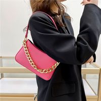 Fashion Solid Color Chain Square Zipper Shoulder Bag Handbag sku image 3