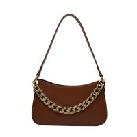 Fashion Solid Color Chain Square Zipper Shoulder Bag Handbag main image 2