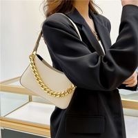 Fashion Solid Color Chain Square Zipper Shoulder Bag Handbag sku image 4