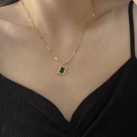 Women's Elegant Geometric Titanium Steel Necklace Inlay Zircon Necklaces main image 5