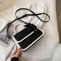 Women's Pu Leather Solid Color Fashion Square Magnetic Buckle Crossbody Bag sku image 2