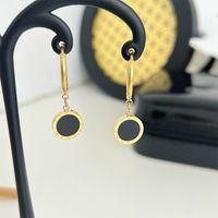 Women's Simple Style Round Stainless Steel Earrings Plating Metal Stainless Steel Earrings main image 3