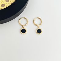 Women's Simple Style Round Stainless Steel Earrings Plating Metal Stainless Steel Earrings main image 4