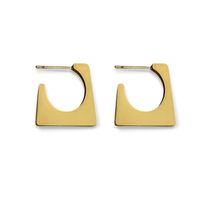 Women's Simple Style Geometric Stainless Steel Ear Studs Metal No Inlaid Stainless Steel Earrings main image 4
