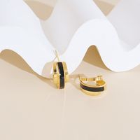 Women's Simple Style Geometric Stainless Steel Ear Studs No Inlaid Stainless Steel Earrings main image 1