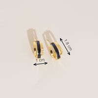 Women's Simple Style Geometric Stainless Steel Ear Studs No Inlaid Stainless Steel Earrings main image 2