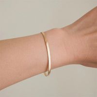 Simple Style Solid Color Stainless Steel No Inlaid Bracelets main image 5