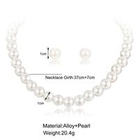 Women's Fashion Geometric Imitation Pearl Alloy Earrings Necklace No Inlaid Jewelry Sets main image 3