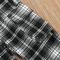 Casual Plaid Cotton Buckle Overalls Baby Clothes main image 5