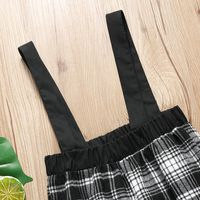 Casual Plaid Cotton Buckle Overalls Baby Clothes main image 6