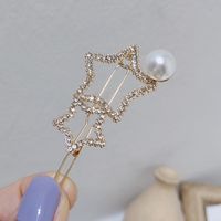 Five-pointed Star Diamonds Hair Clip sku image 1