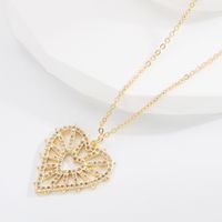 Fashion Sweet Heart Shape Alloy Rhinestone Inlaid Zircon Zircon Necklace main image 4