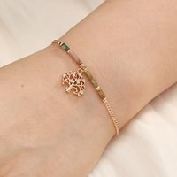 Simple Style Tree Copper Bracelets Pearl Zircon Copper Bracelets main image 1