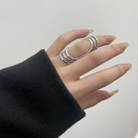 Women's Hip-hop Geometric Metal Rings Plating No Inlaid Rings main image 1