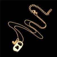 Cute Heart Stainless Steel Necklace Inlay Zircon Copper Necklaces main image 5