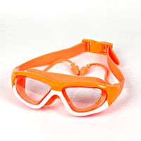 Gafas Unidas De Lindo Color Sólido Para Niños Con Tapones Para Los Oídos Accesorios De Natación sku image 2