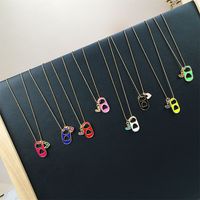 Cute Heart Stainless Steel Necklace Inlay Zircon Copper Necklaces main image 3
