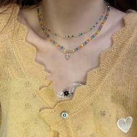 Women's Cute Heart Artificial Crystal Necklace Beaded Necklaces main image 2